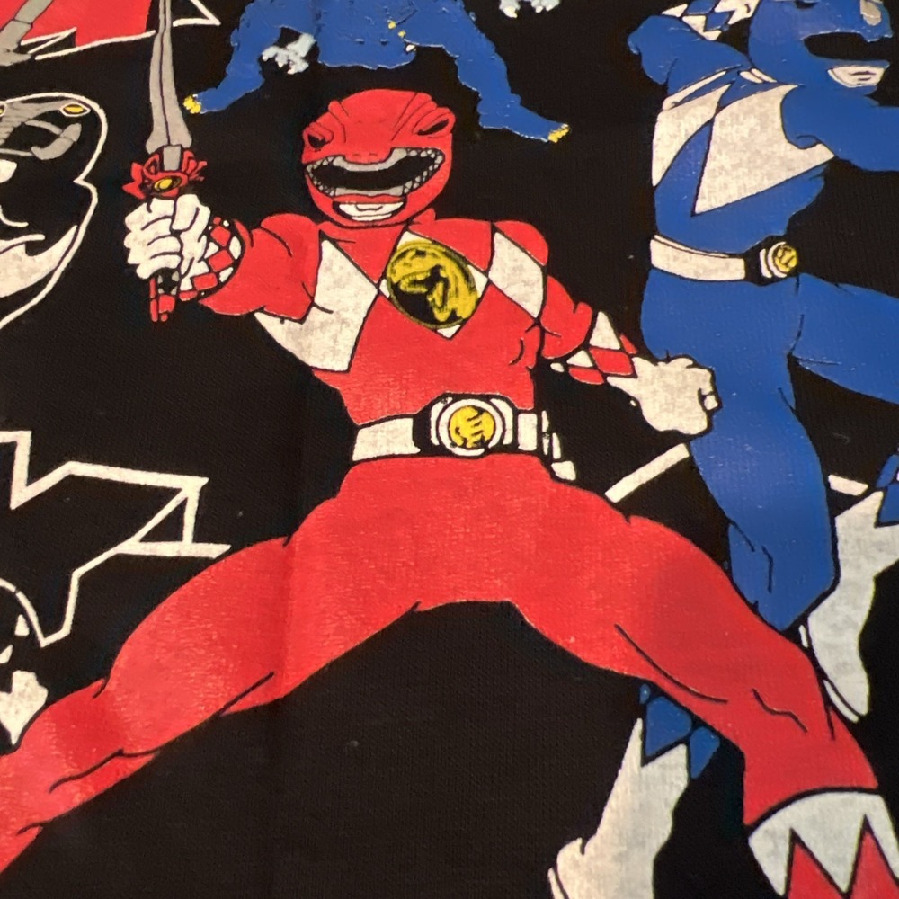 Mighty Morphin Power Rangers Vintage Kids Black T-Shirt M Youth 1990s Monster - Picture 7 of 15